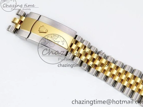 0418 Effortless DateJust 36 126233 Clean 1:1 Best Edition 904L Steel YG Textured Diamonds Dial on SS YG Jubilee Bracelet VR 1500